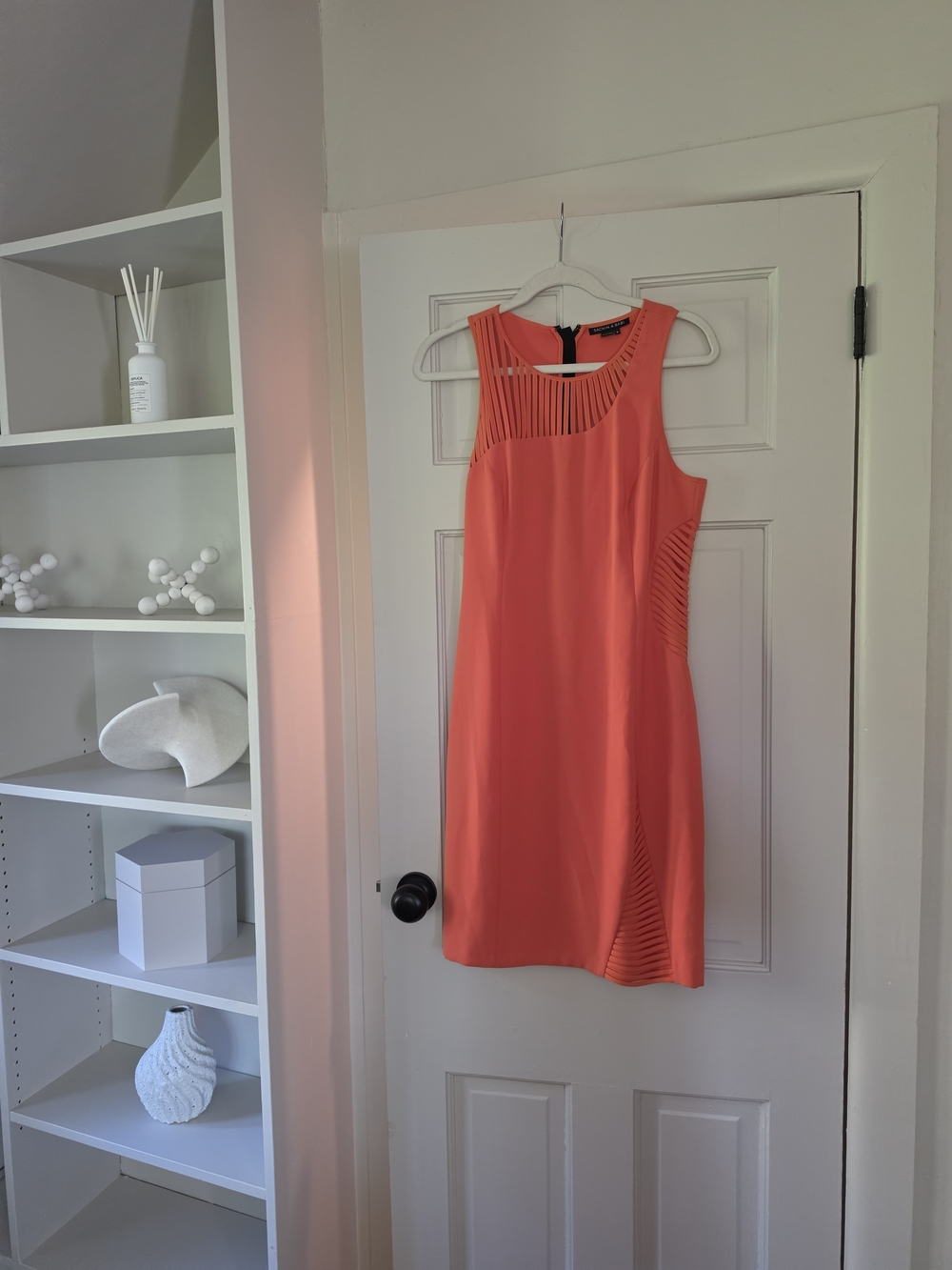 Sachin + Babi 8 Sleeveless Coral Cutout Shift Dress